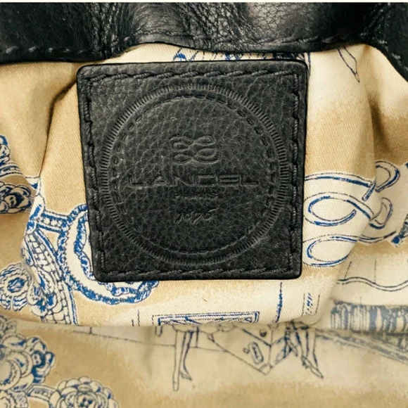 LANCEL PARIS Bag Black Leather Bag - Picture 4 of 7